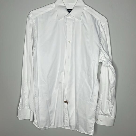 Men’s Medium Report Collection Button Up Dress Shirt White - Picture 1 of 4